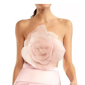 Cynthia Rowley Flower Bandeau Top Ines Organza Size Small